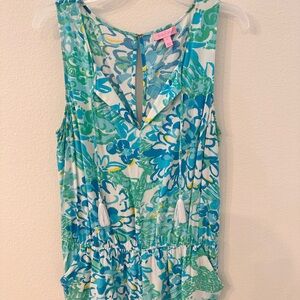 Lilly Pulitzer Tybee Romper In a Pinch size Large